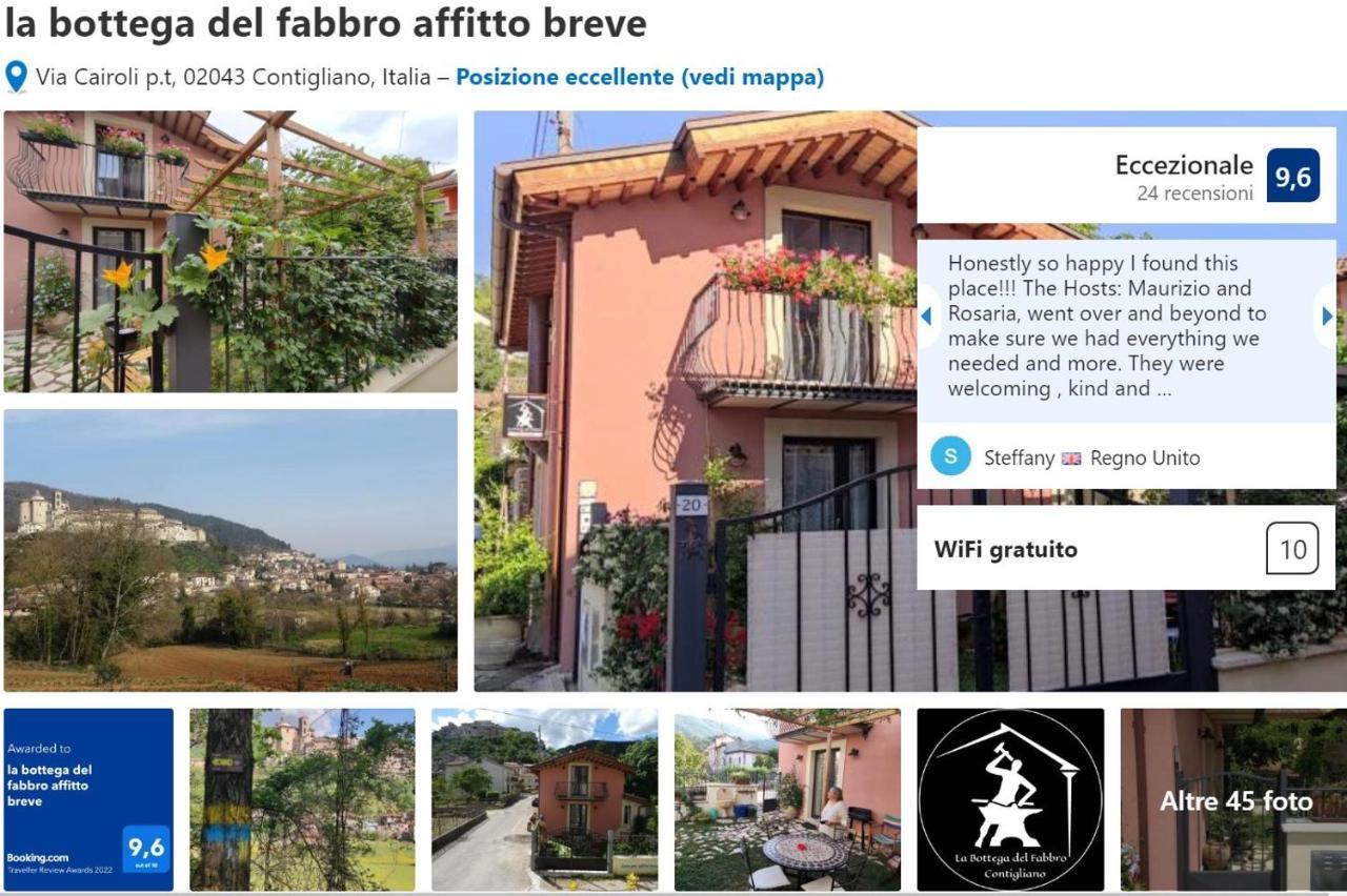 la bottega del fabbro affitto breve Villa Contigliano Eksteriør billede